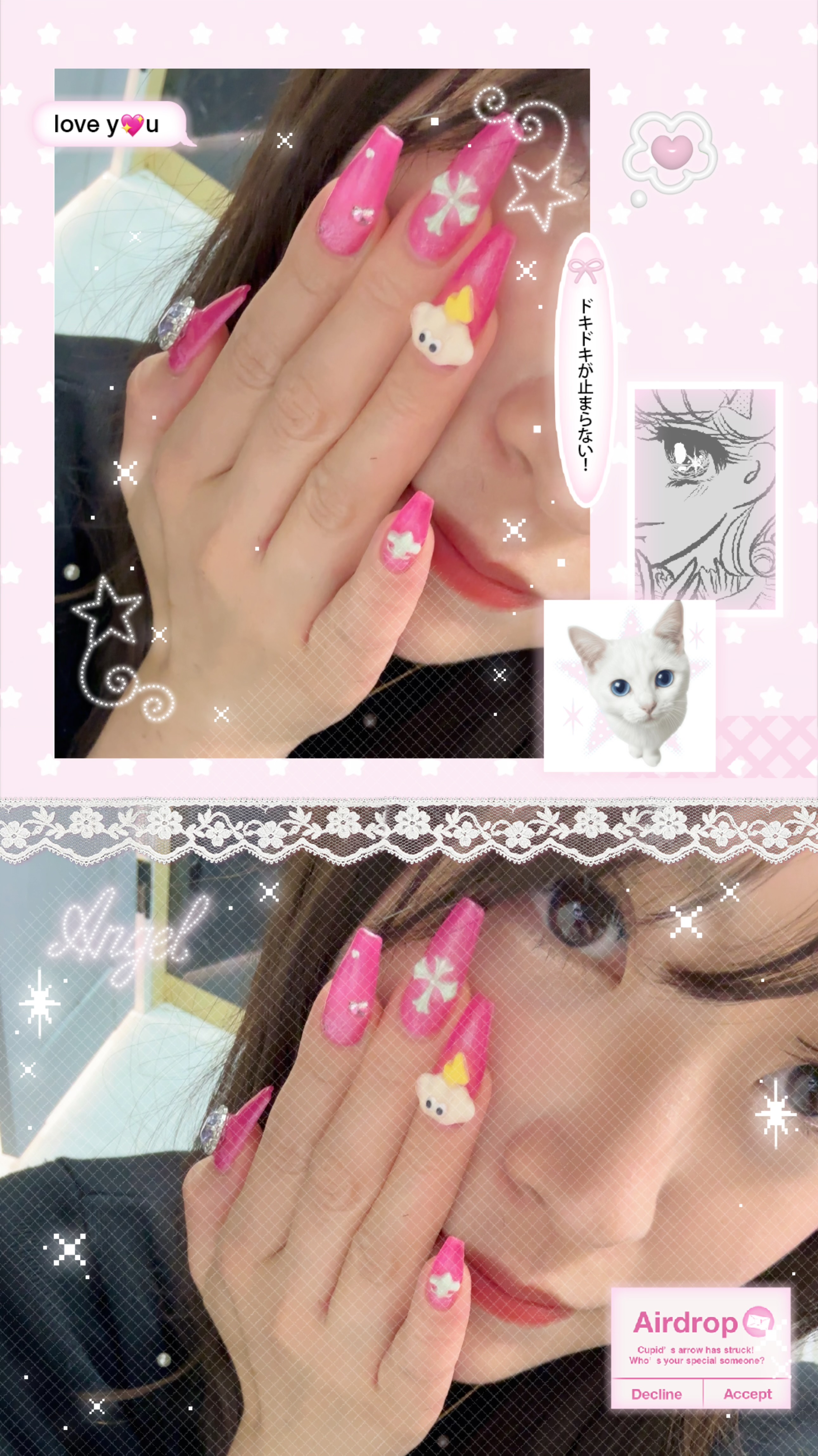 ネイル変えた〜💖💖💖