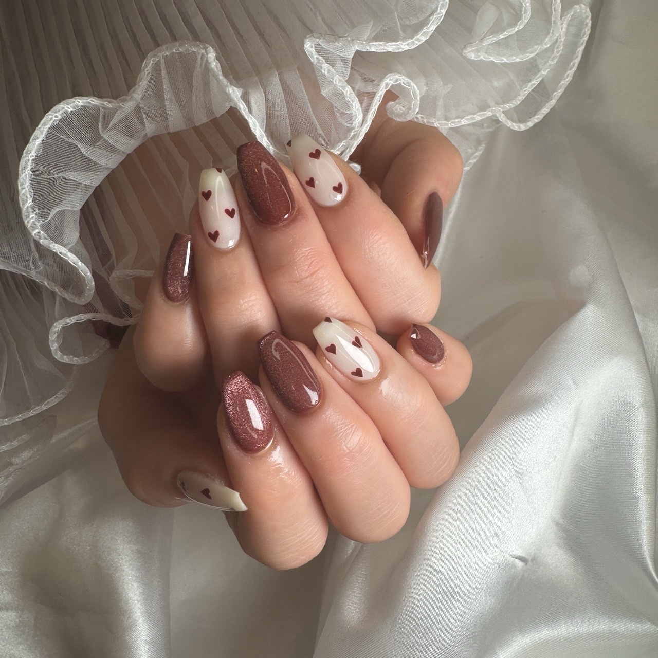 バレンタインネイル🤎ミオ